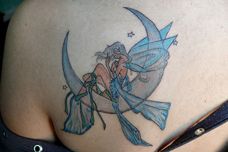 Fairy moons and star tattoos, buy fairy moon and star tattoo flash