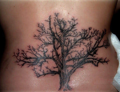 tree tattoo women, rib and 