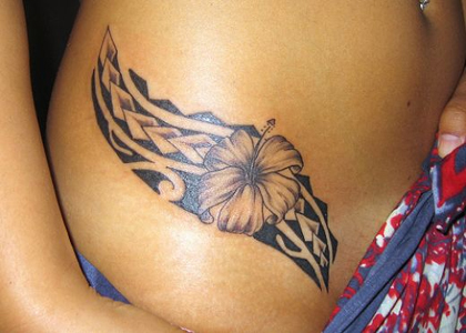 Hip Tattoos for girls - Flower