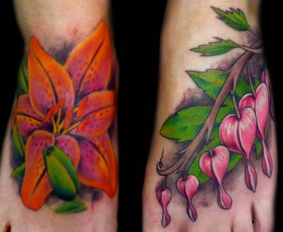 Flower Tattoo On Foot/Ankle