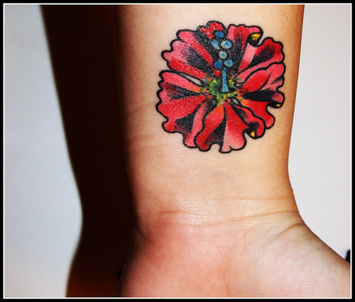 flower tattoo designs for wrist