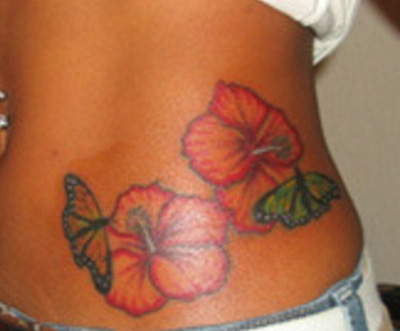 hibiscus flowers tattoo. Hawaiian Flower Tattoo Designs