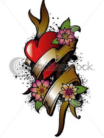 22 tattoo images matching “heart flower tattoos” … and key tattoos heart 