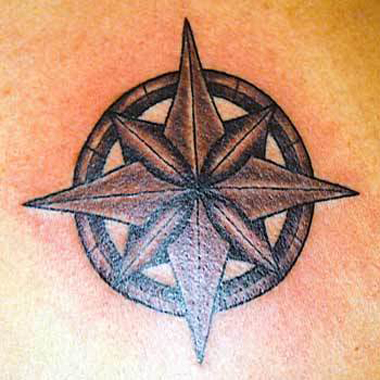 Ninja throwing star design. red and black. … Nautical Star Tattoos