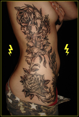 Flower Tattoos On Back. black flower tattoos How to