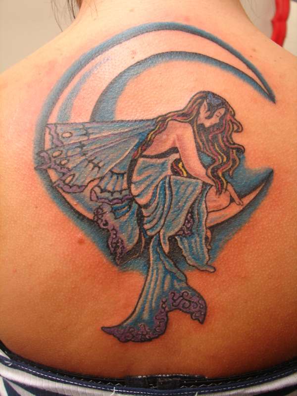 moon star fairy tattoos. Girls Tattoos Feet Tags: fairy