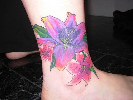 Flower Ankle Tattoo – Ankle Flower Tattoo – Tattoos By Design