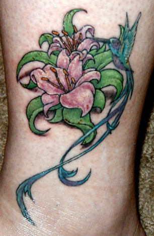 Orchid flash tattoo Tuesday May 4 2010 Flower Ankle Tattoo Ankle 