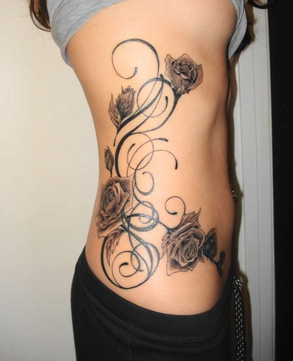 secker tattoo outline by ~PorkHunt on deviantART flower with vines tattoos
