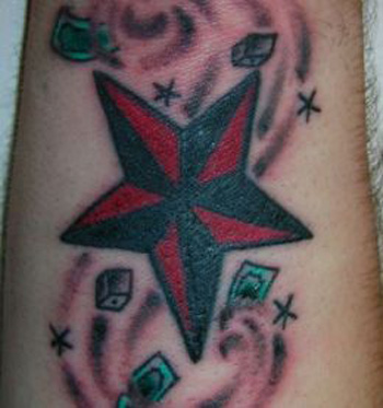 nautical stars tattoos. 3d nautical star tattoos for