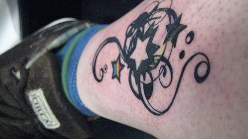 Tags: rainbow star, rainbow star tattoos, star tattoos