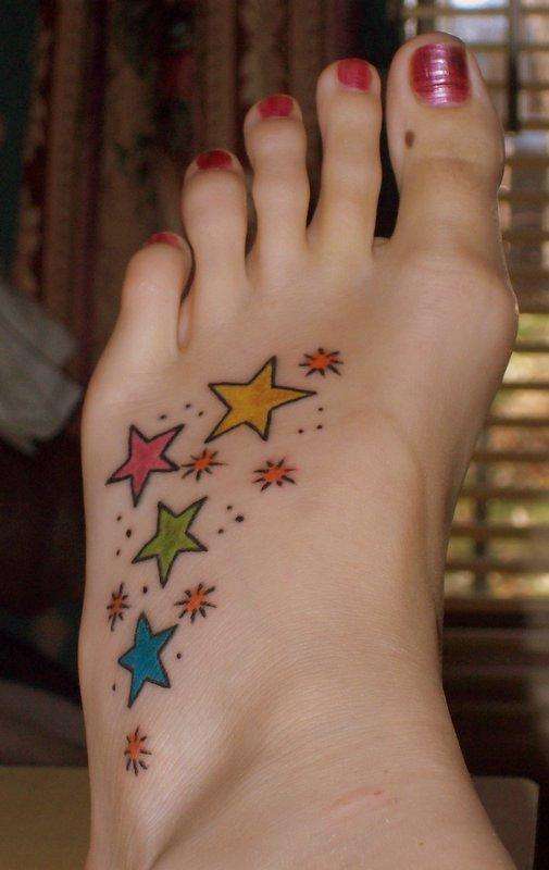 small shooting star tattoos