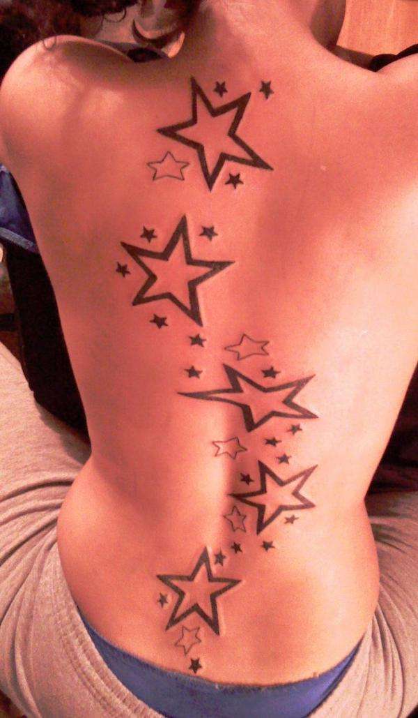 star side tattoos. star tattoos side body