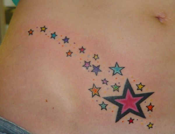 star tattoos hip