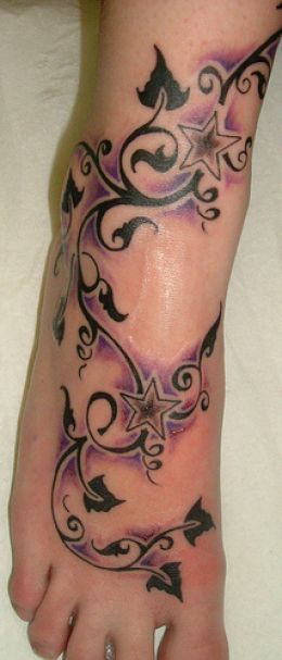 star tattoos on feet