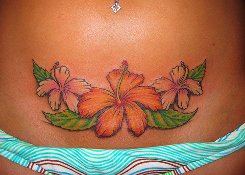 tattoos on stomach for women. lower abdomen tattoos.