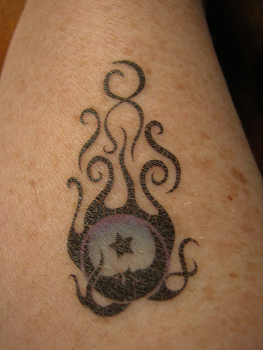 cool star tattoos. Fairy moons and star tattoos,