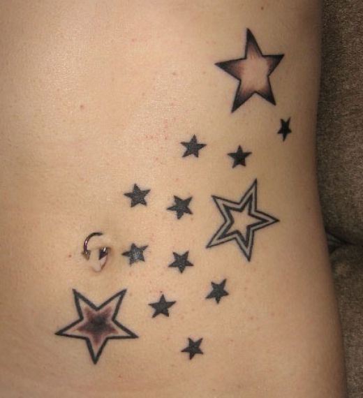 Star Tattoos Design » moon star fairy tattoos