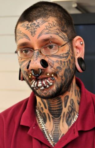 Maori face tattoo by Cherie 76. Answers- What do Lil Waynes face tattoos 
